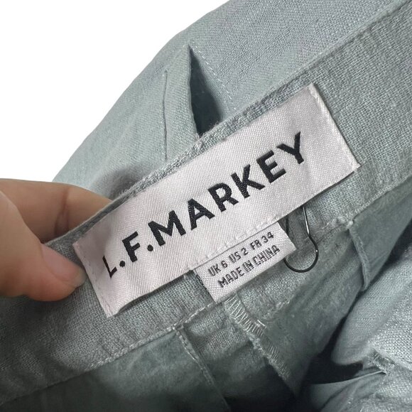 LF Markey Blue Cotton High Rise Shorts 2 - Picture 3 of 9